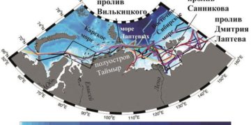 Пресная вода великих рек Сибири распространяется в Арктике на многие сотни километров
